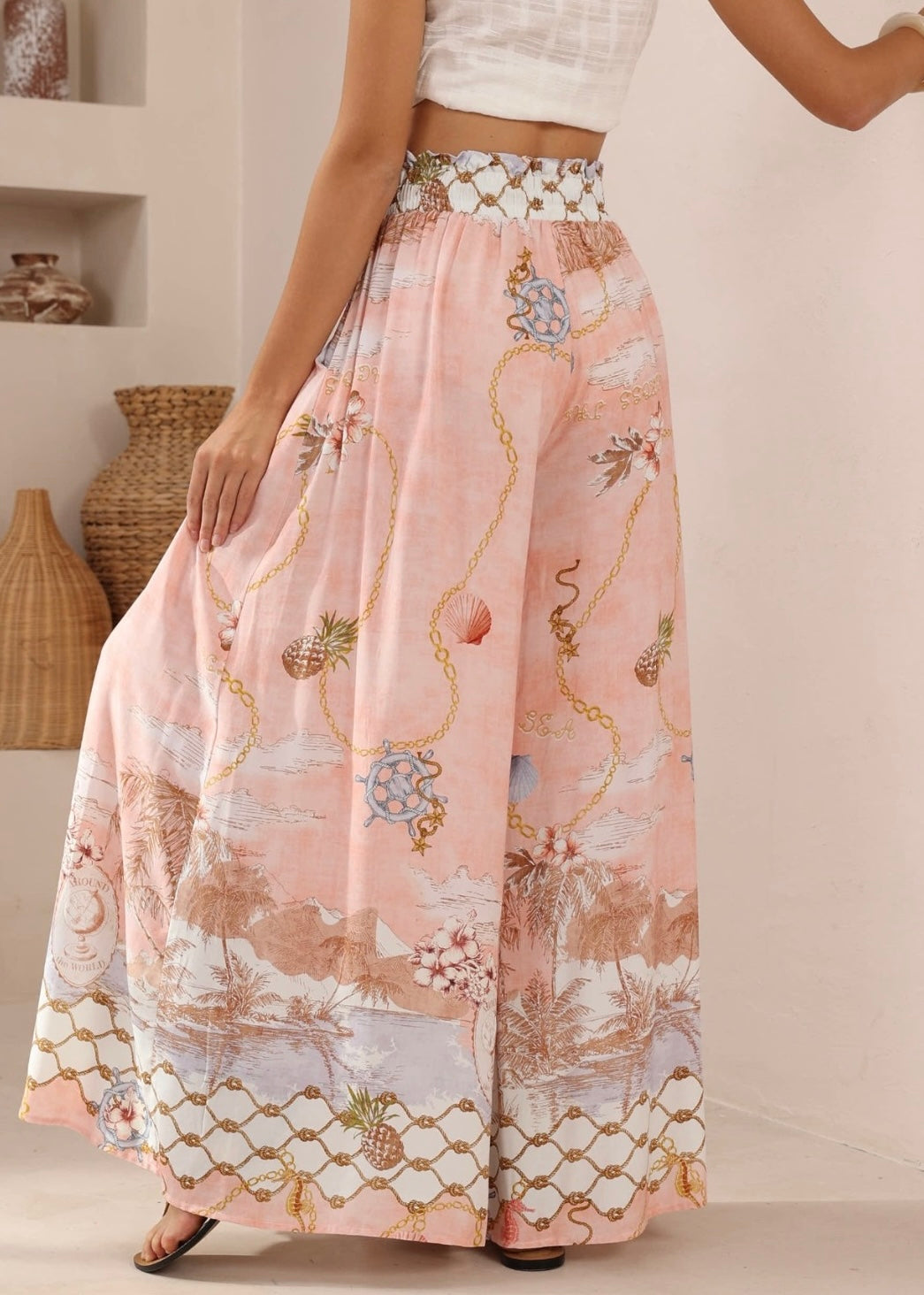 Around the World Pants | Pink Print
