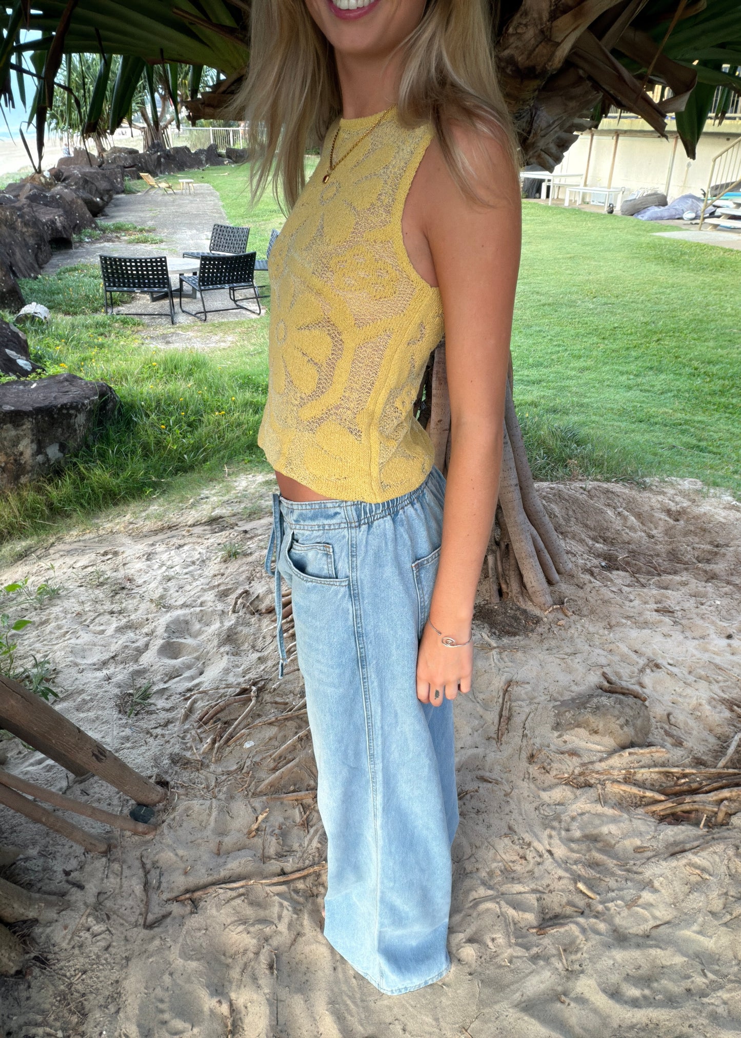 Savoy Lace Top | Yellow