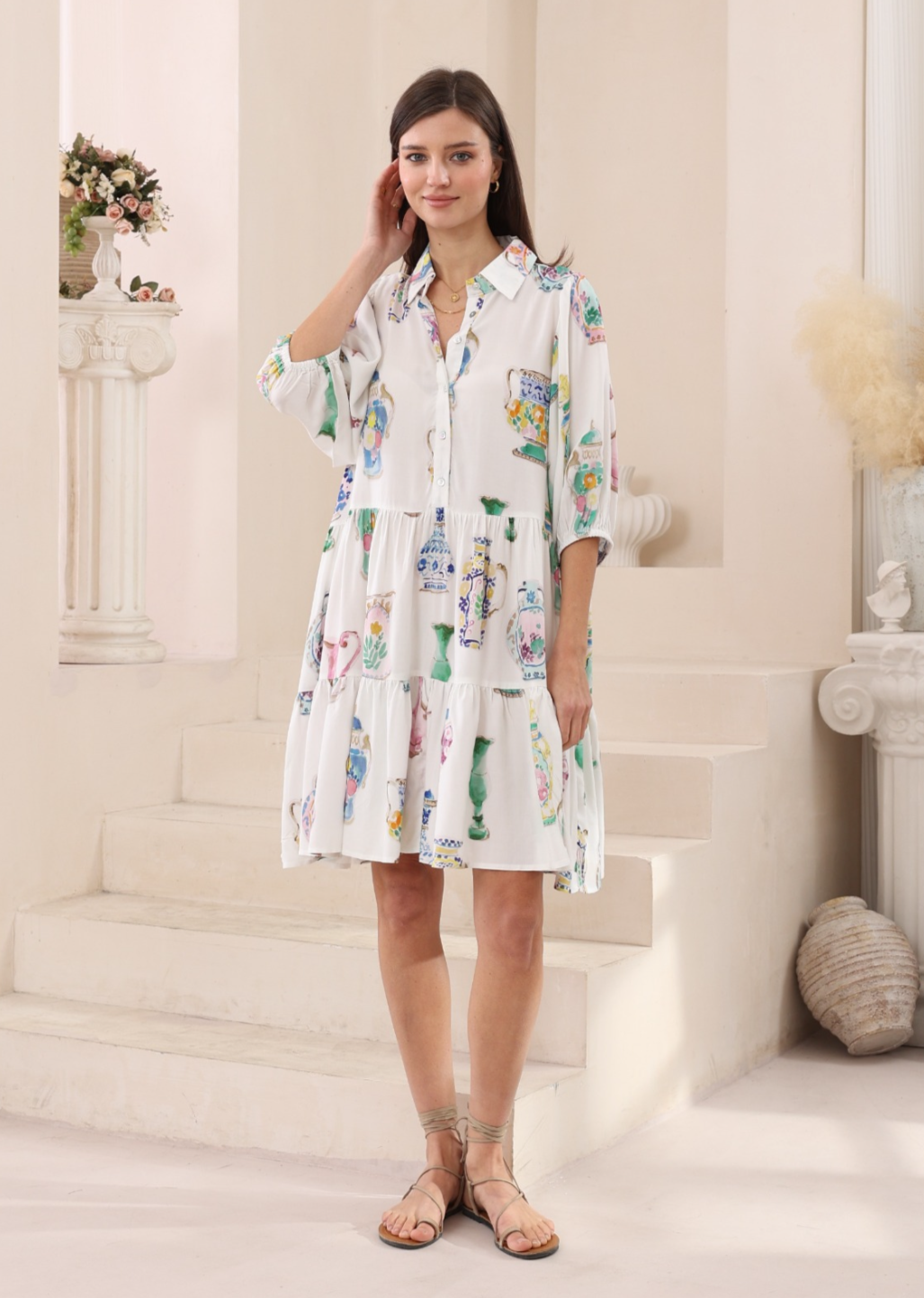 Vase Print Babydoll