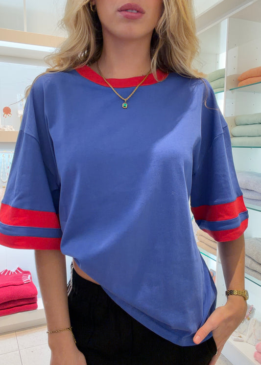 Track Tee | Cobalt Red