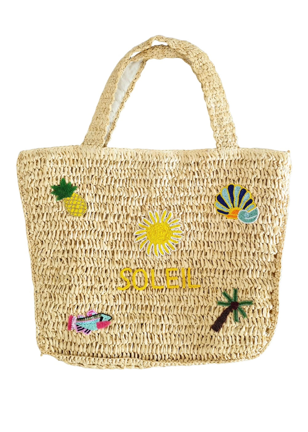 Soleil Raffia Beaded Bag