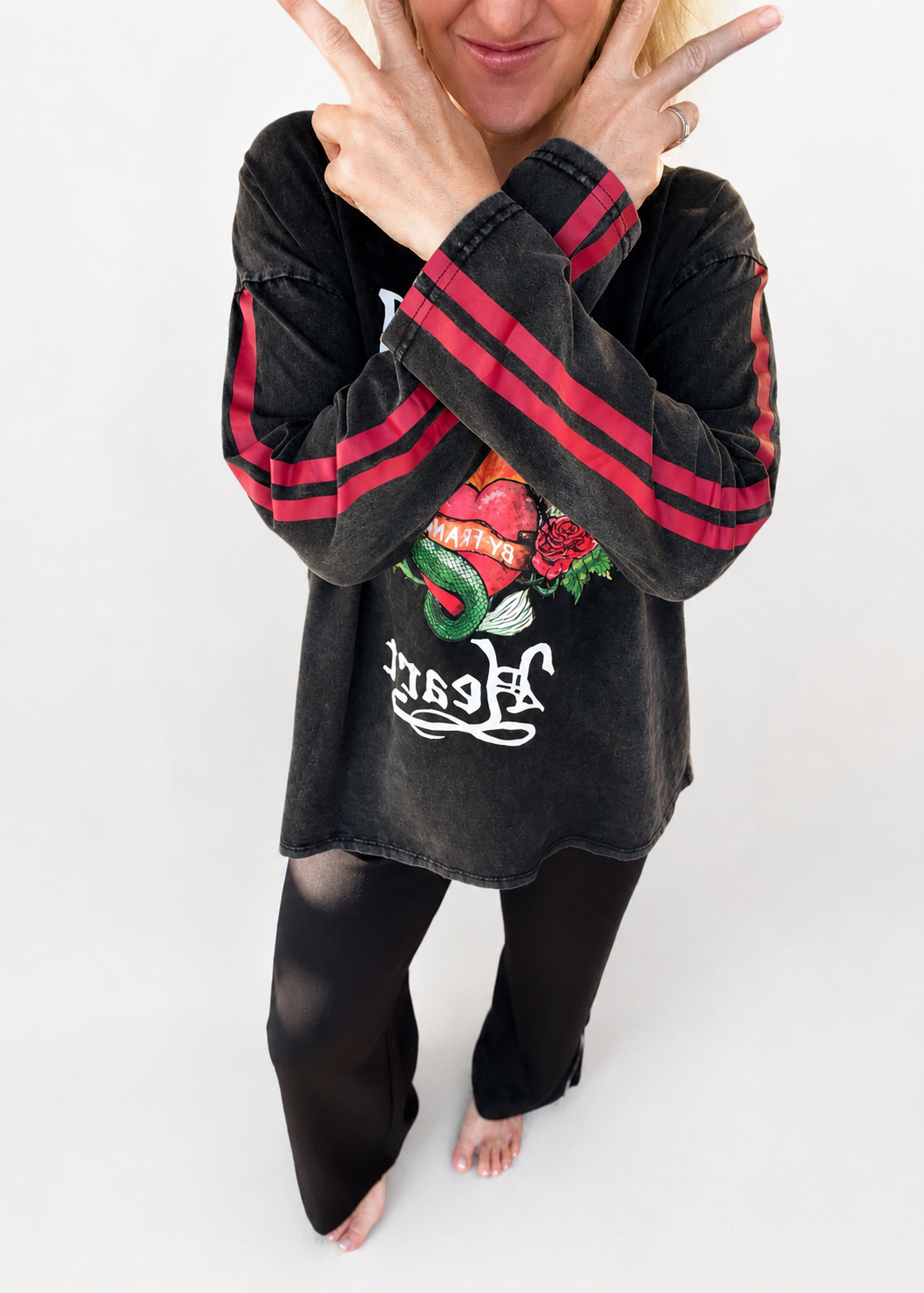Wild Heart Tee Long Sleeve | Black