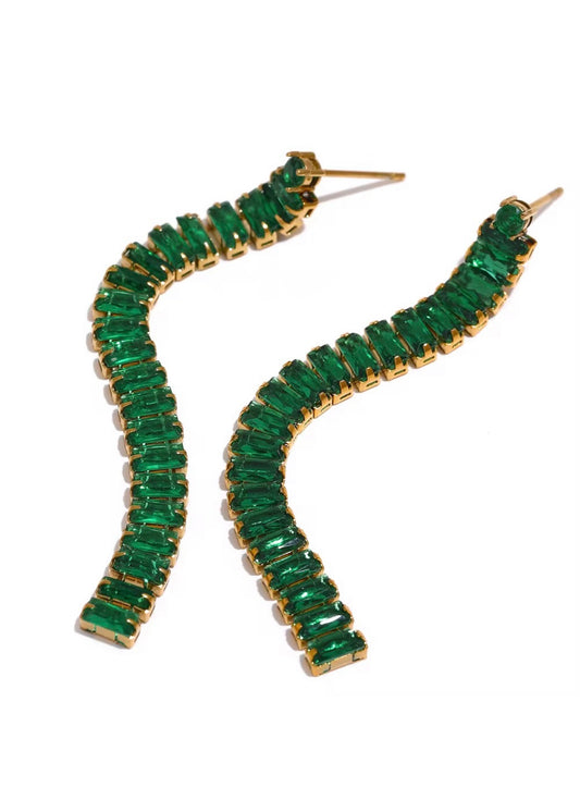 Tennis Earring | Green