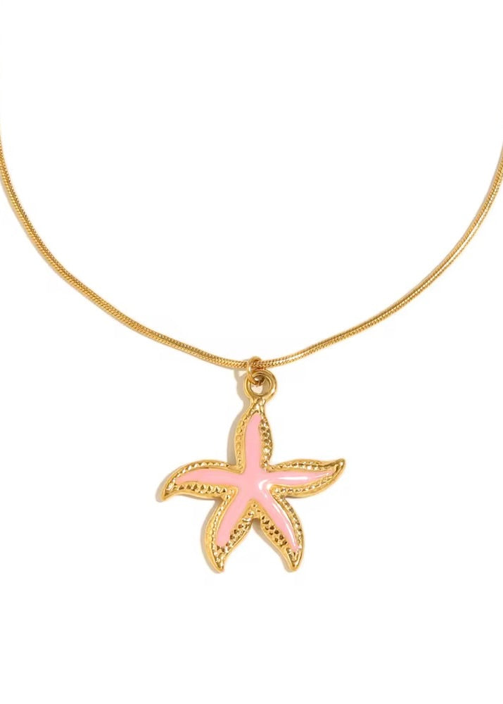 Starfish Necklace | Pink