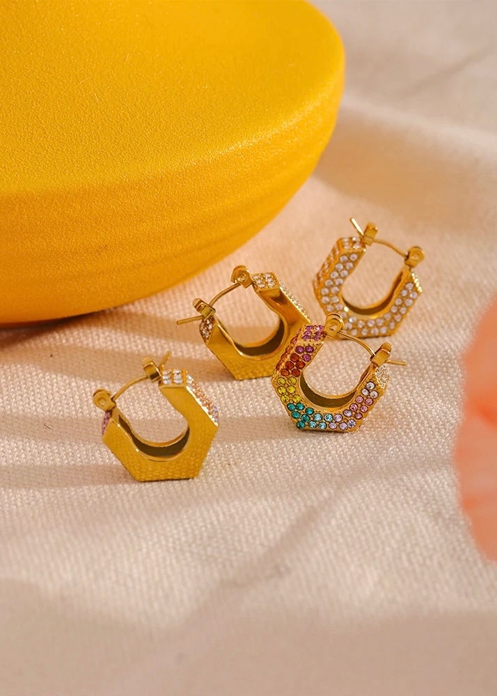 Ti Adoro Gold Multi Hoop Earring