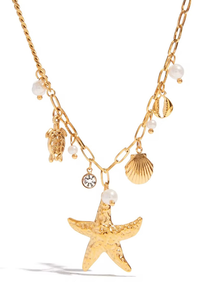 Starfish Charm Necklace