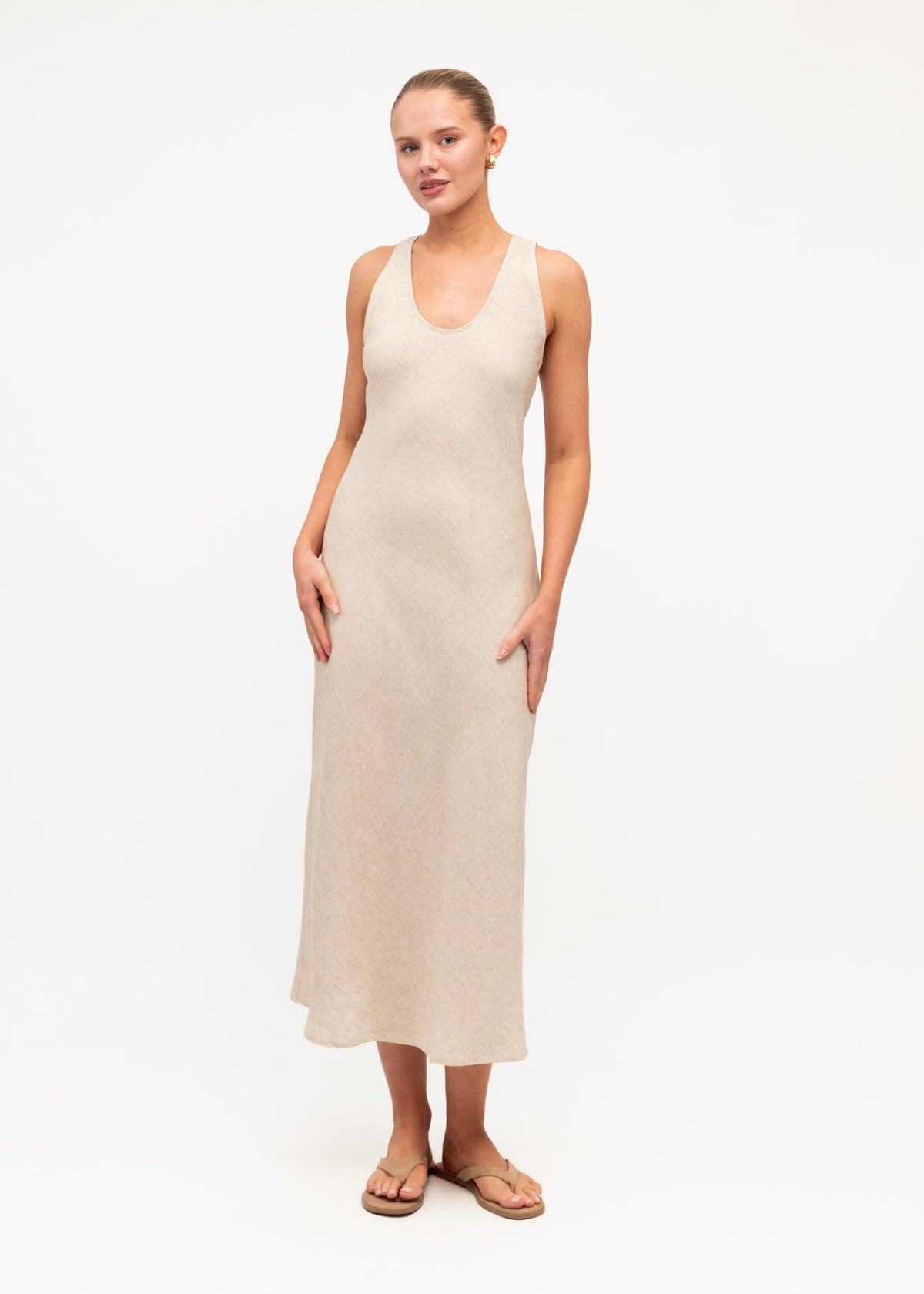 Scoop Midi Dress - Oatmeal