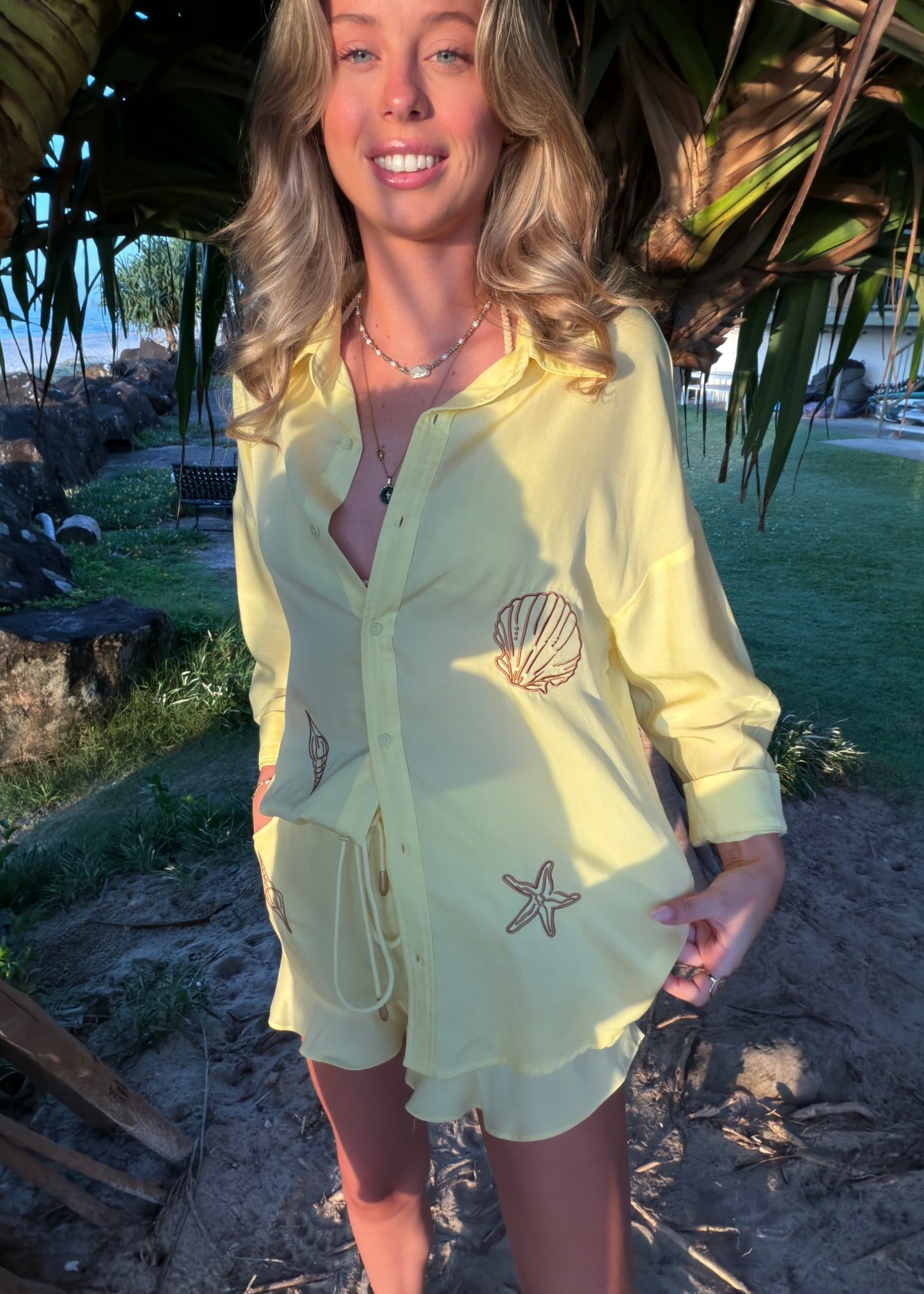 LP Embroidered Shirt | Yellow