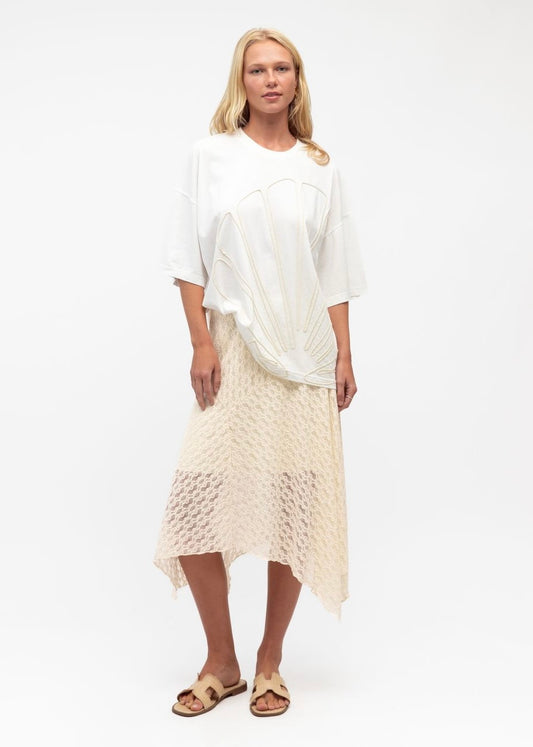 Jade Midi Skirt | Cream
