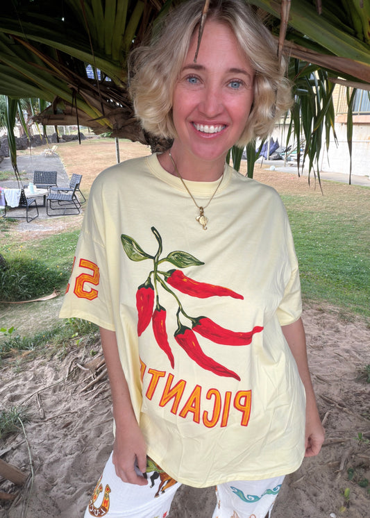 Picante Flames T-shirt | Yellow