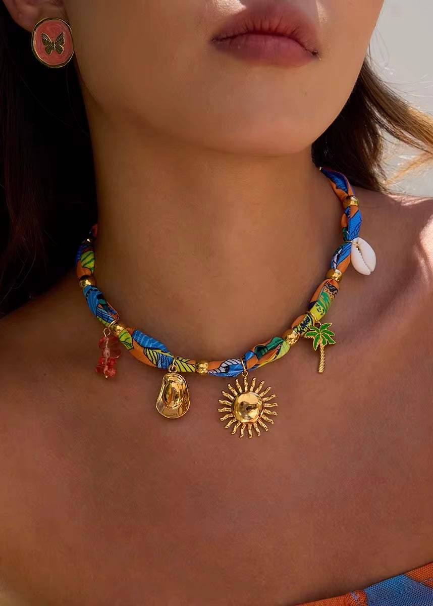 Sunnyside Bandana Charm Necklace