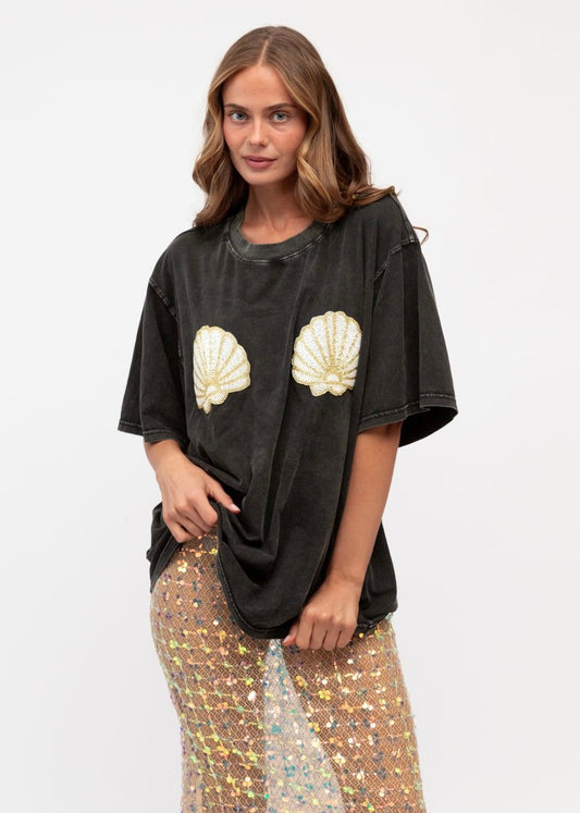 Shell Tee | Vintage Black