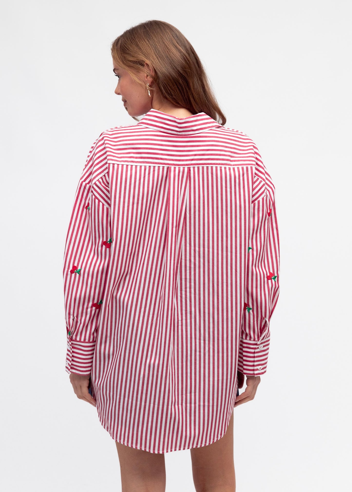 Cherry Embroidery Shirt