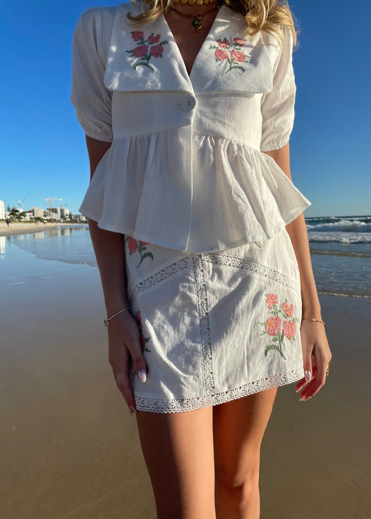 Floral Dream Skirt | Cream