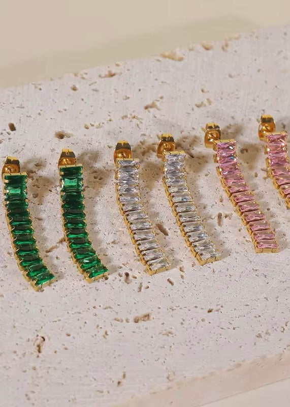 Tennis Earring | White