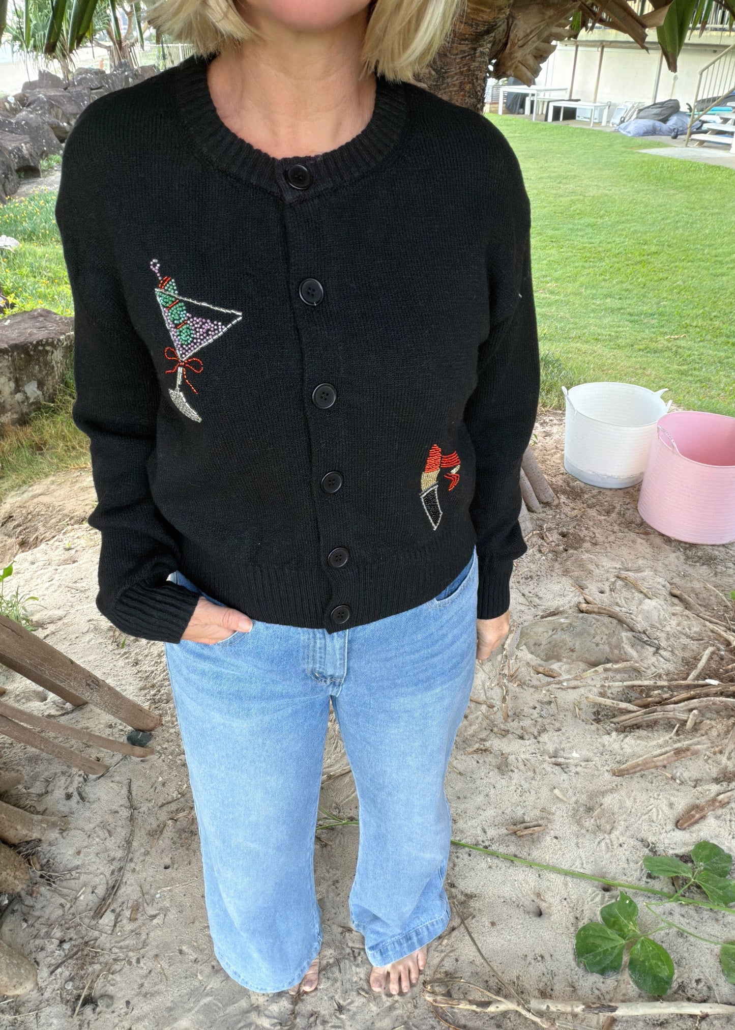 Girl thing Cardigan | Black