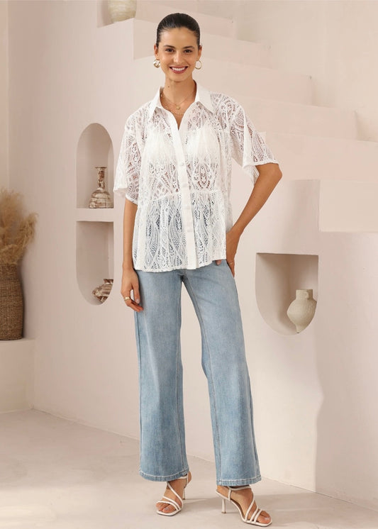 Lace Top | White