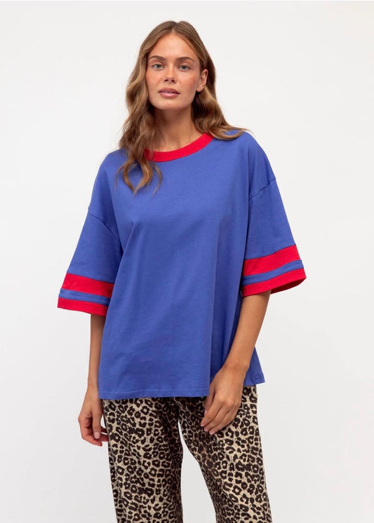 Track Tee | Cobalt Red