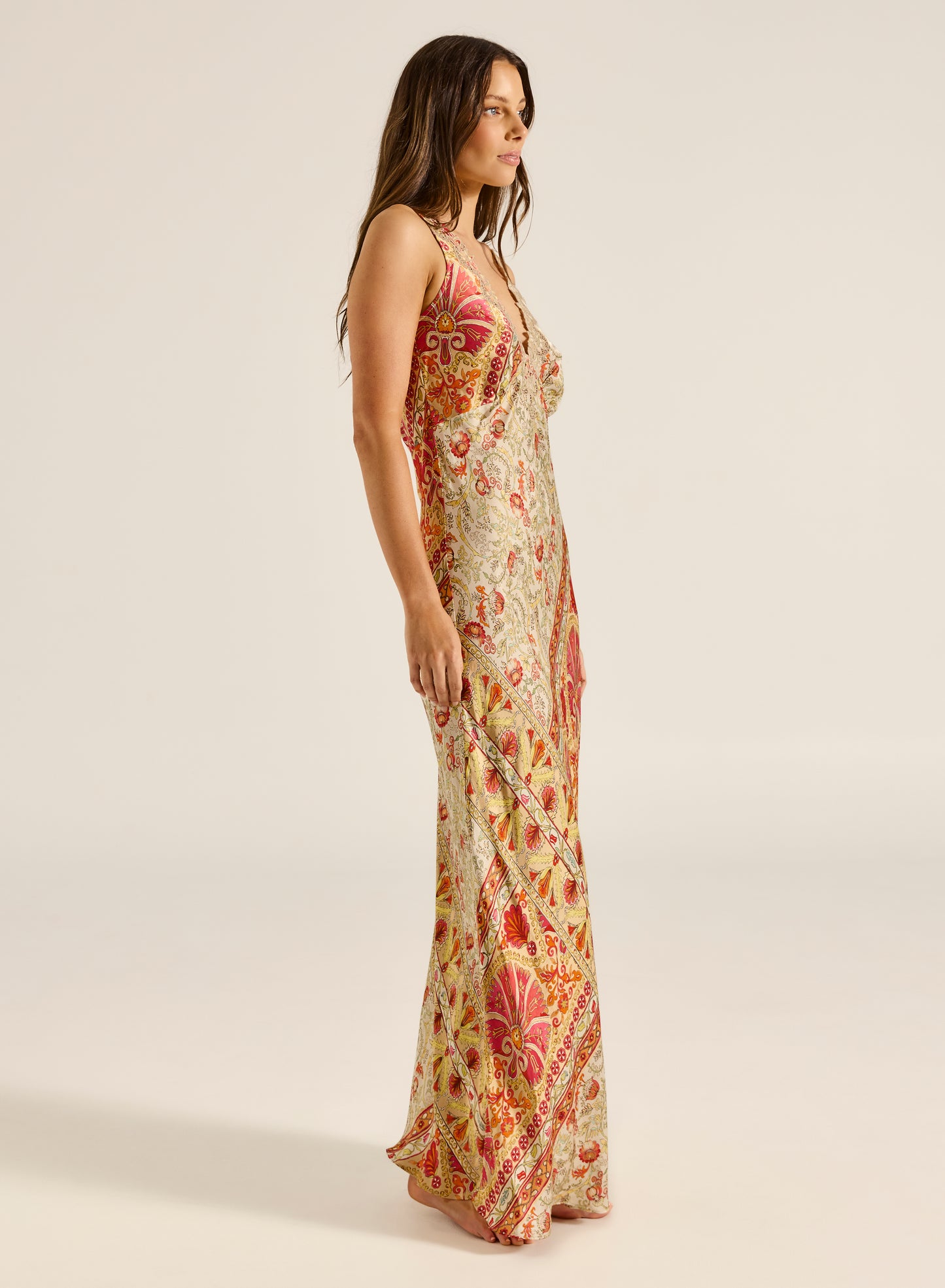 Rosselini Ophelia Maxi Dress| Rose Floral
