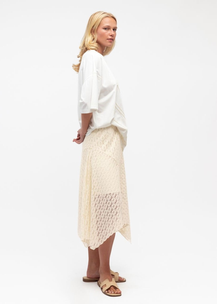 Jade Midi Skirt | Cream