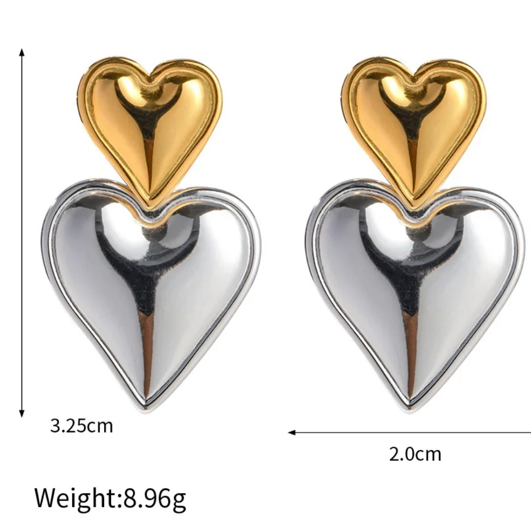 Silver & Gold Hearts