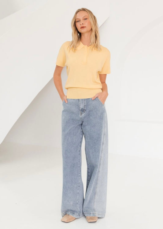 Karina Polo Knit Top | Butter