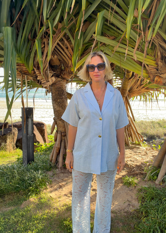 By Frankie Button Up Shirt | Blue