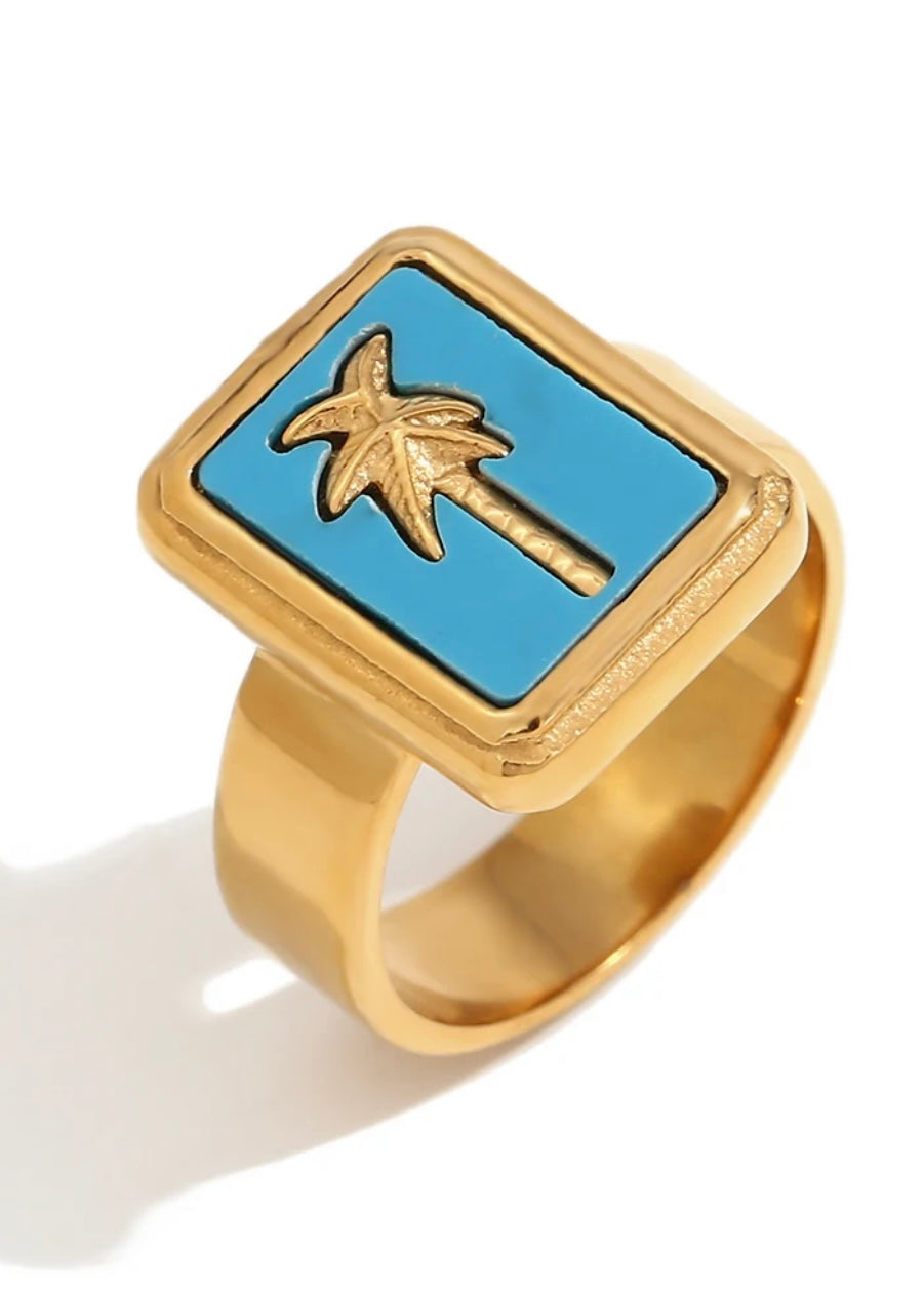 Coco Ring Blue Gold