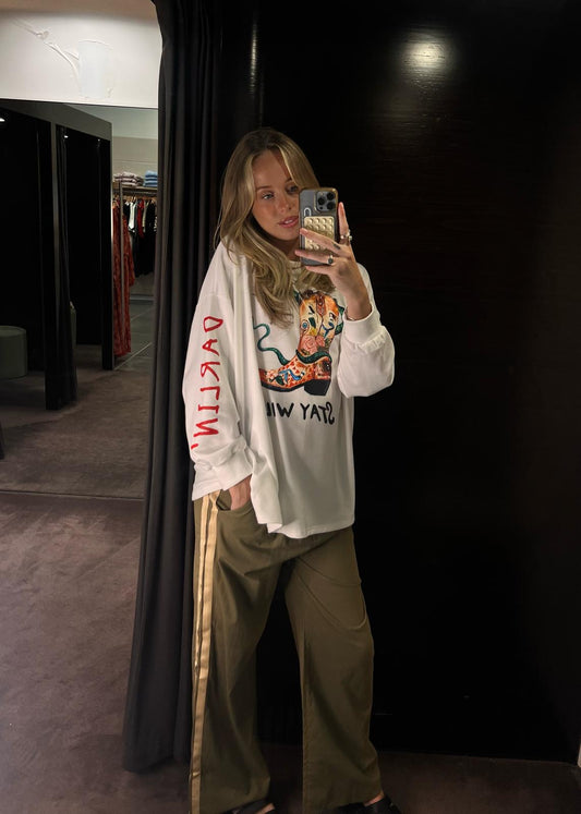 Stay Wild LS Shirt Set White