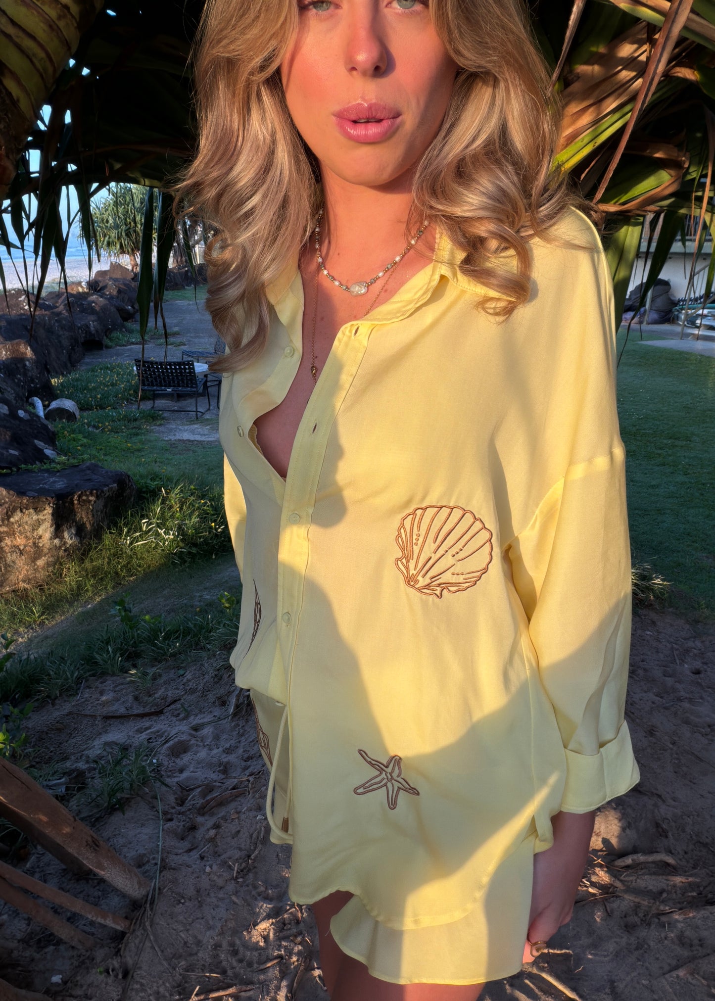 LP Embroidered Shirt | Yellow