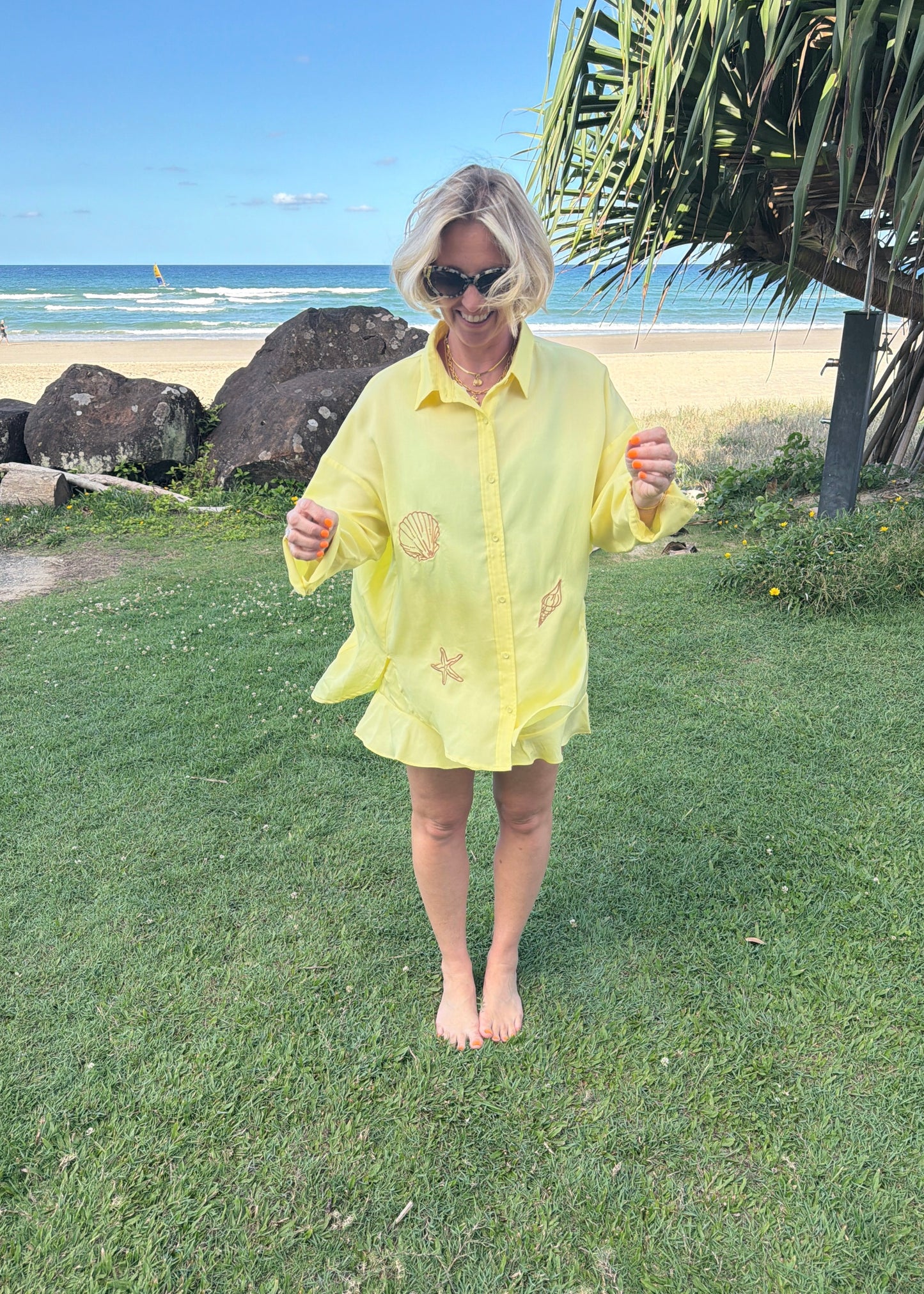 LP Embroidered Shirt | Yellow