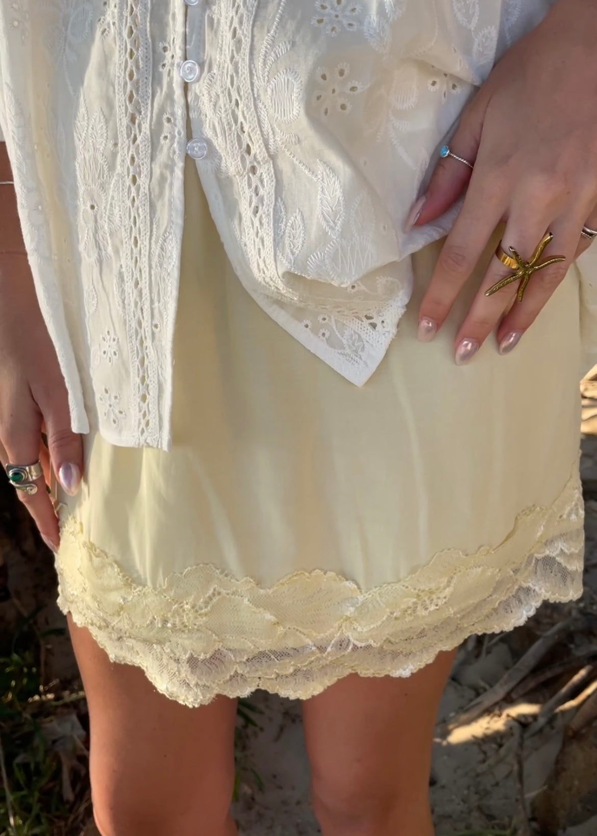 Cupro Lace Skirt
