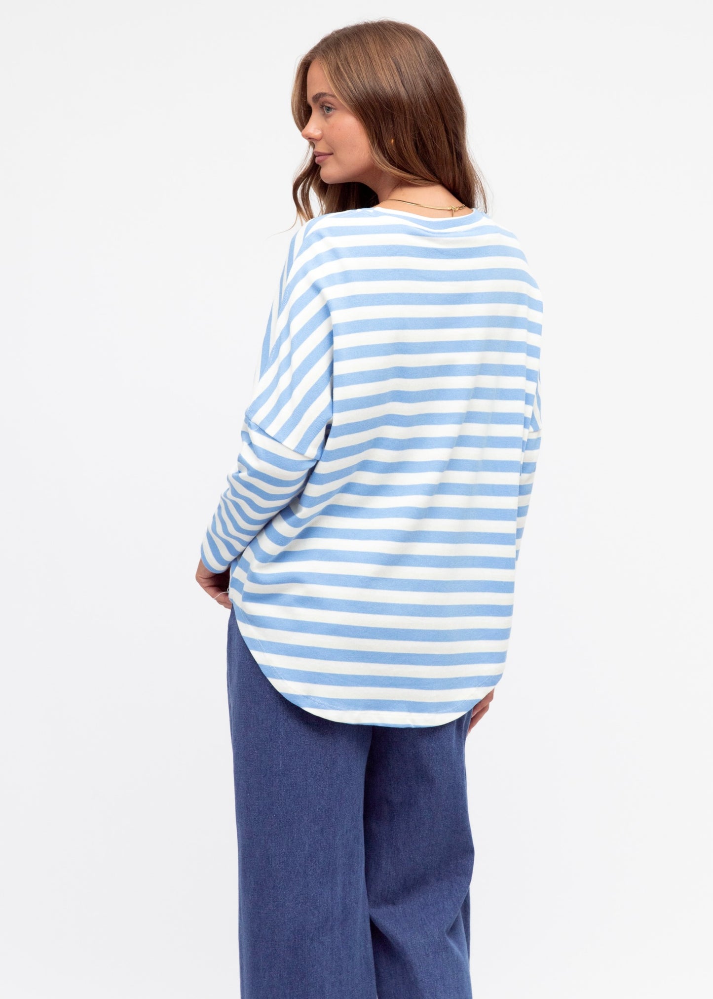 Striped Long Sleeve Top | Blue White