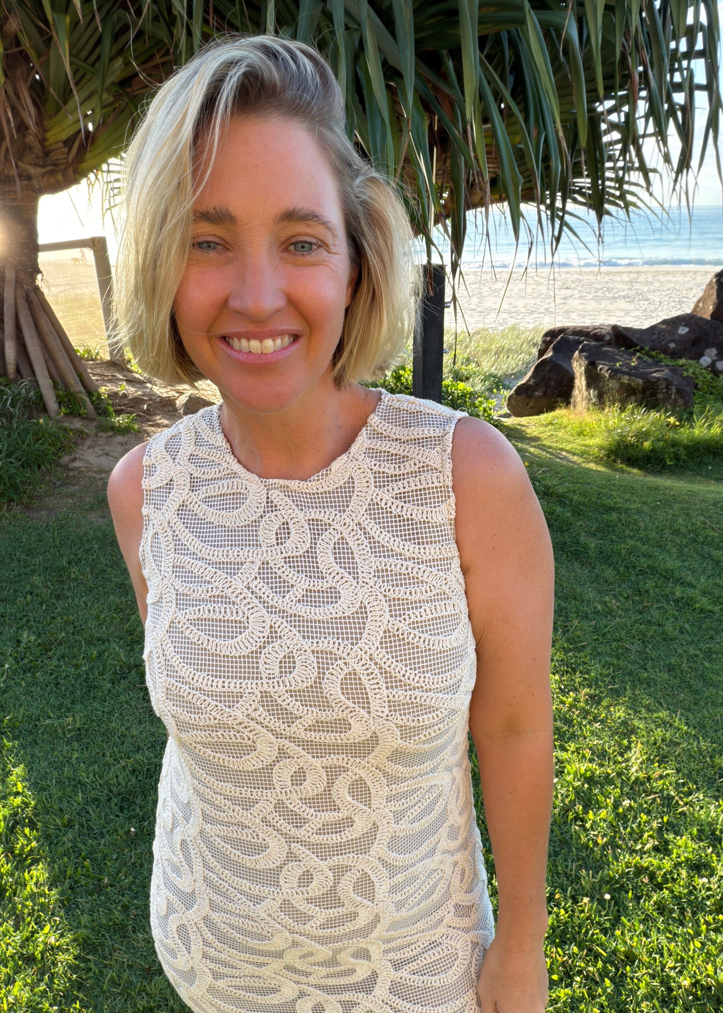 Baja Knitted Maxi Dress | Beige