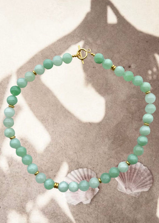 Sorrento Sage Charm Necklace 43cm