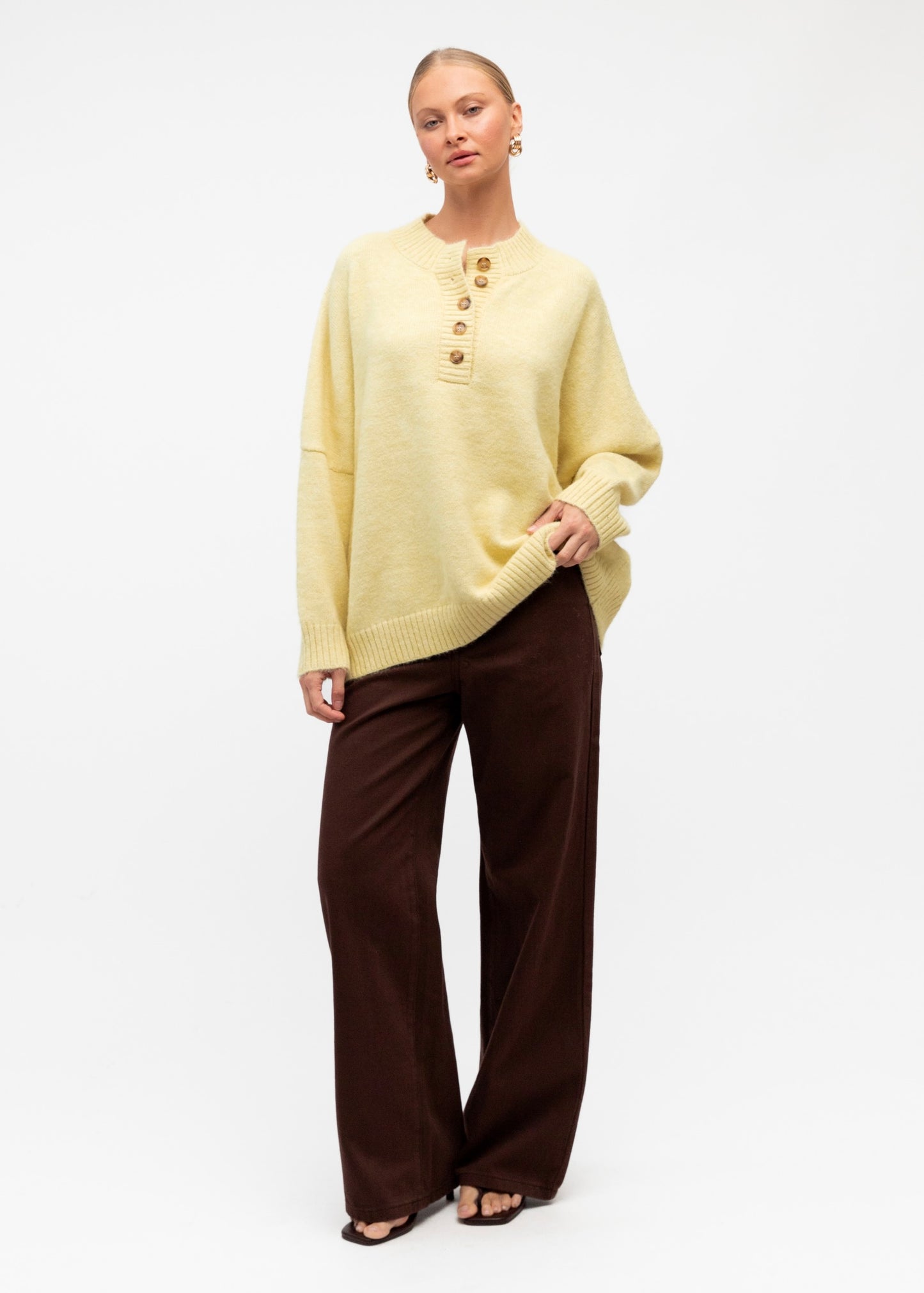 Half Placket Jumper | Butter