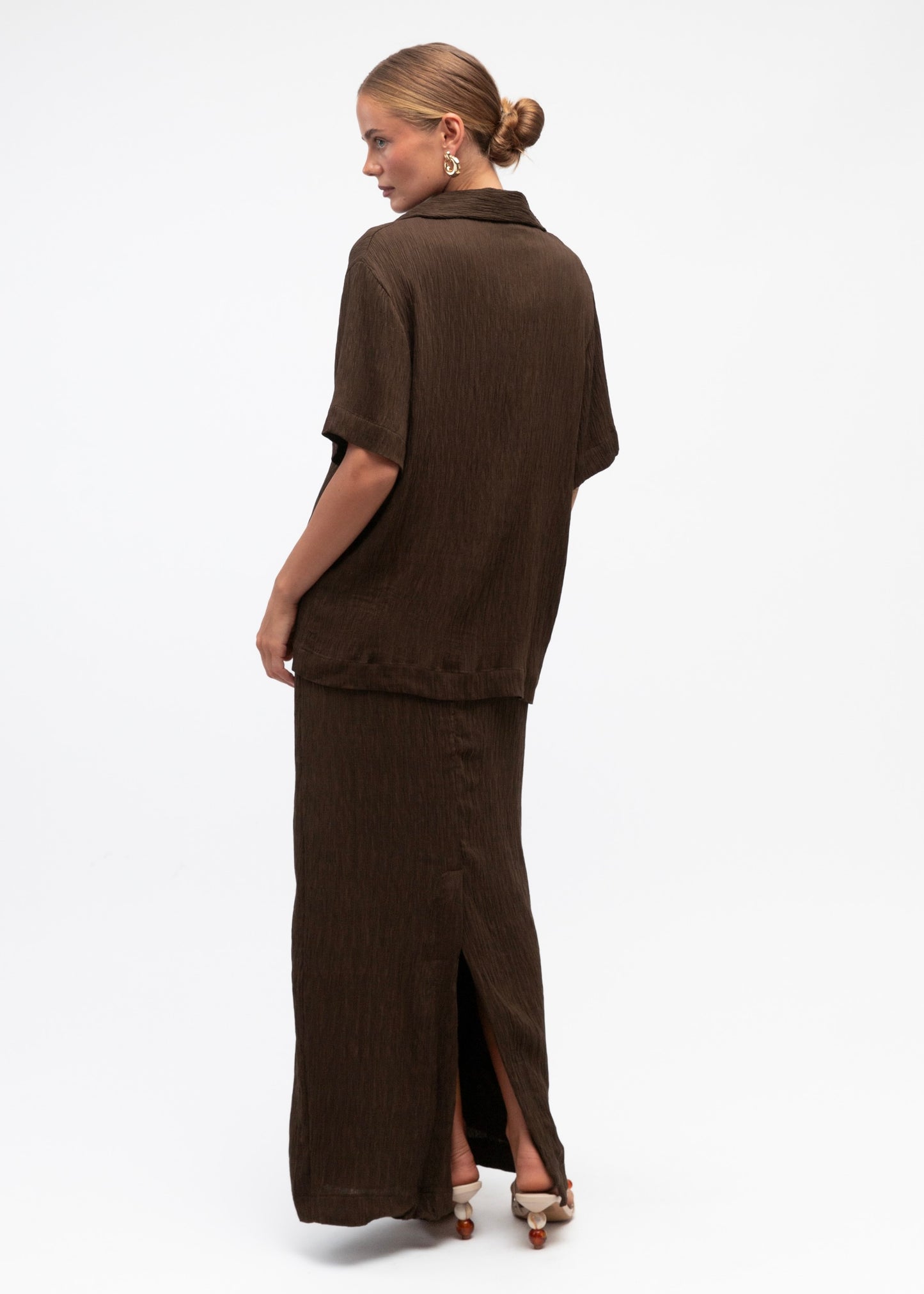 Textured Shirt | Chocolate