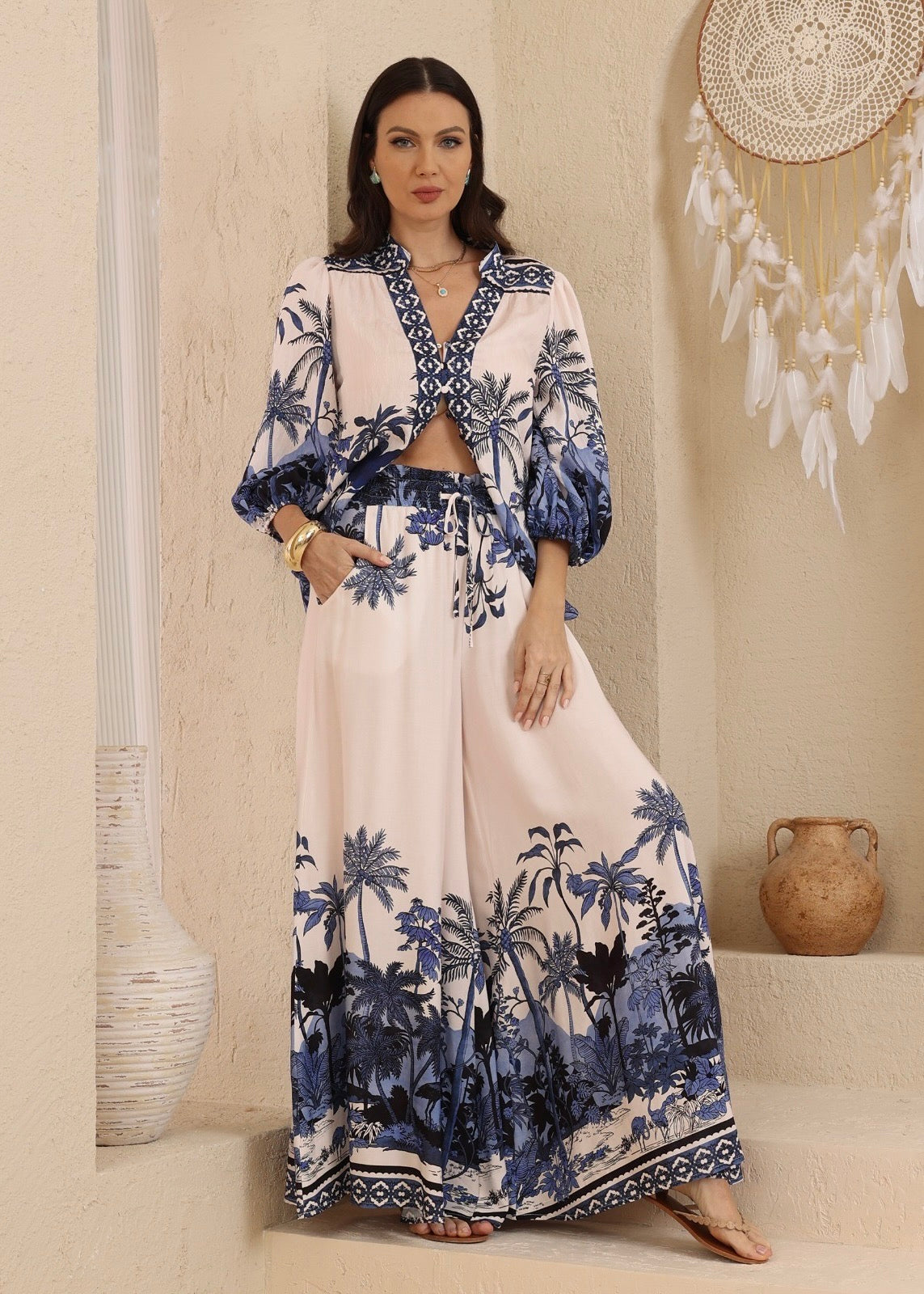Paradise Pants - Pink Blue