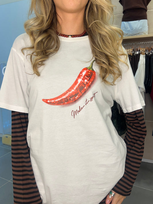 Make it Spicy Tee | White