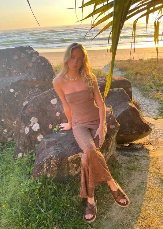Lace Pants  | Brown