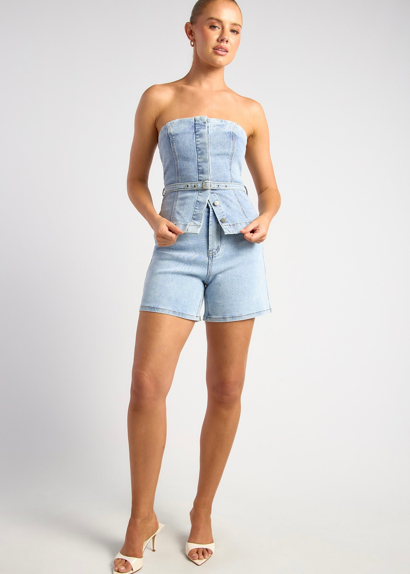 Button Up Denim Top