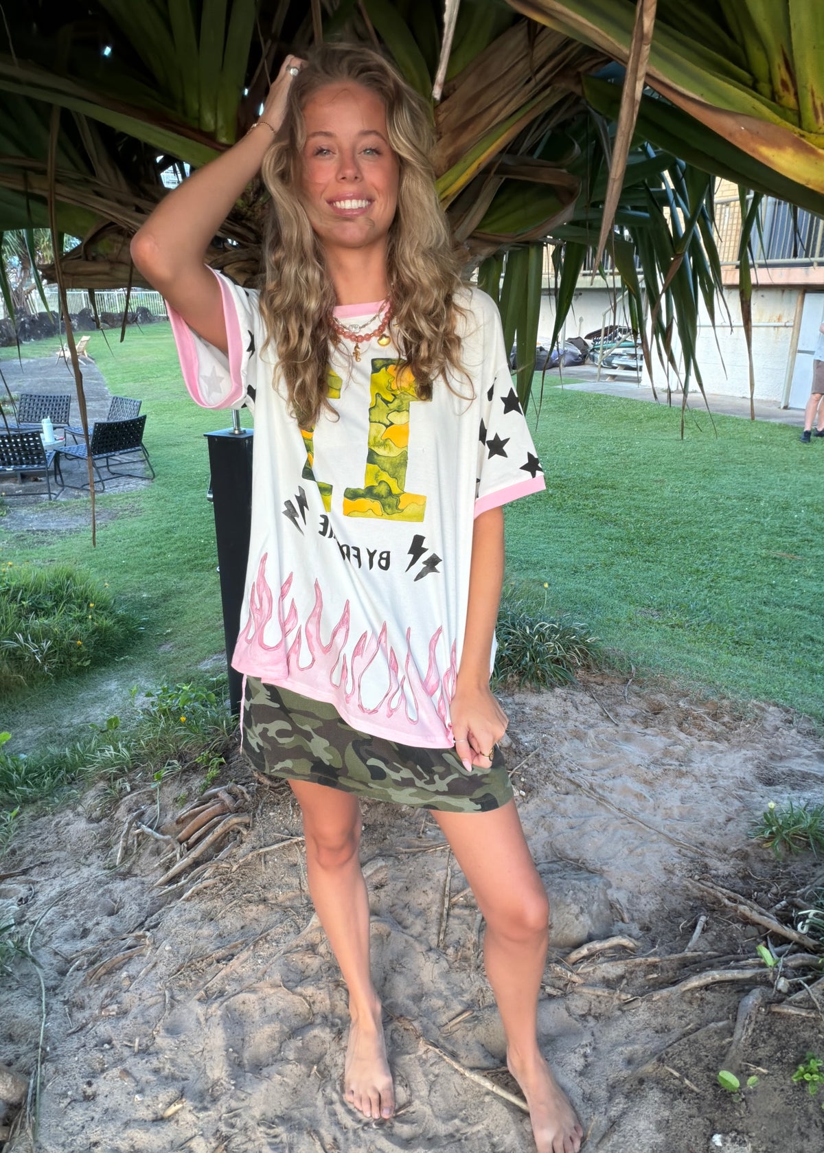 Pink Stripe Skirt | Camo