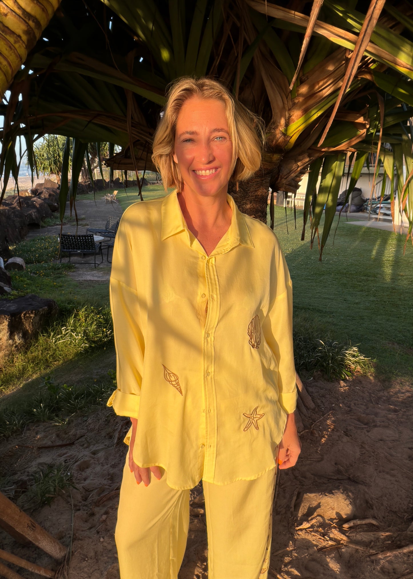 LP Embroidered Shirt | Yellow