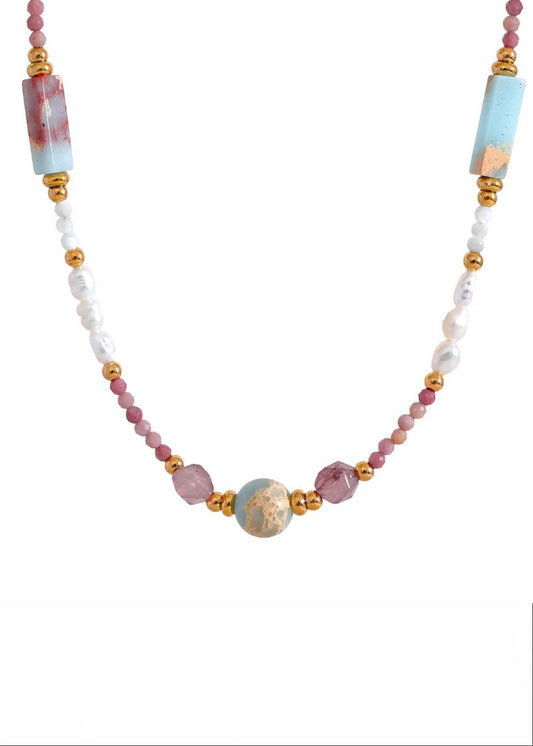 Euro Summer - Pink Stone Freshwater Pearl