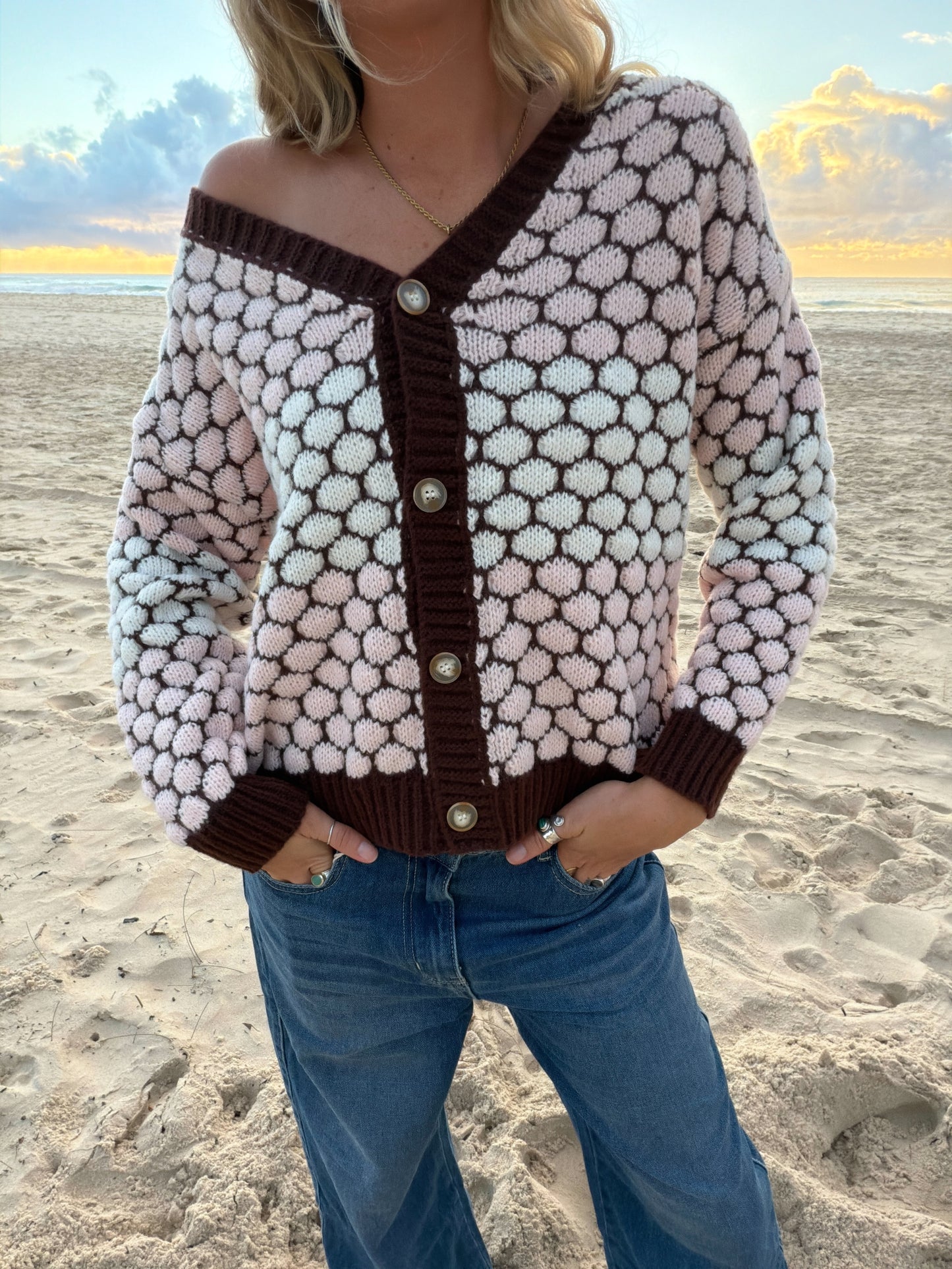 Emily Short Cardi | Brown