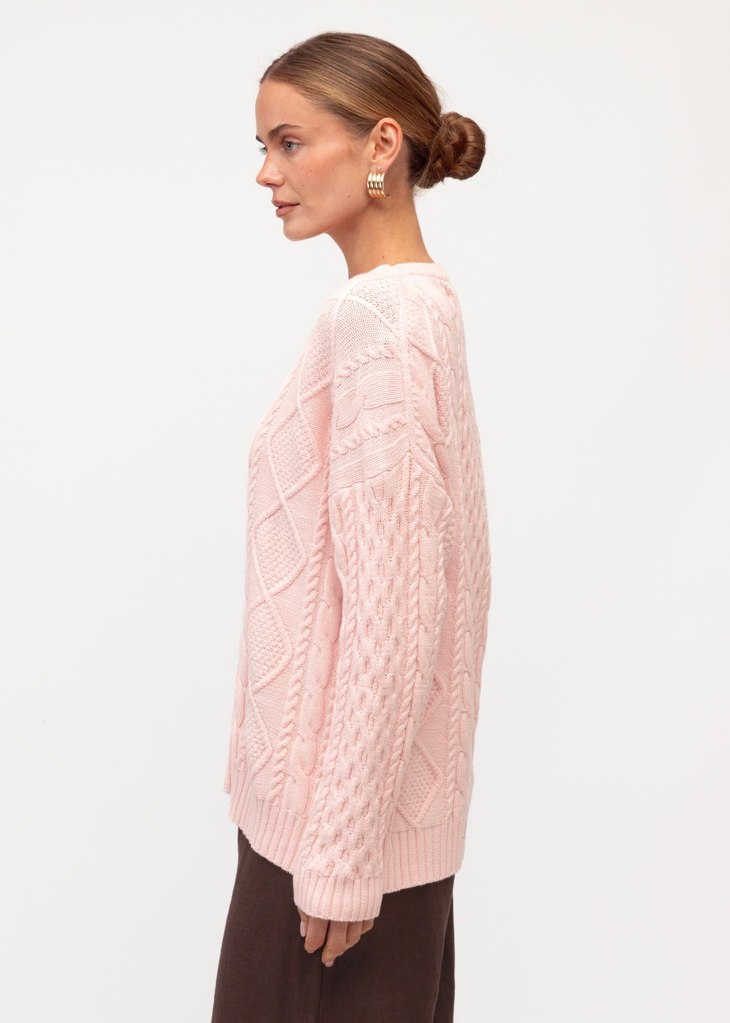 Cable Knit| pink