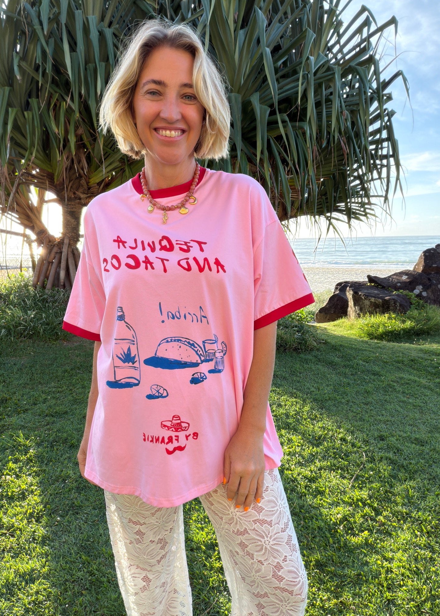 Tequila & Tacos T-shirt | Pink