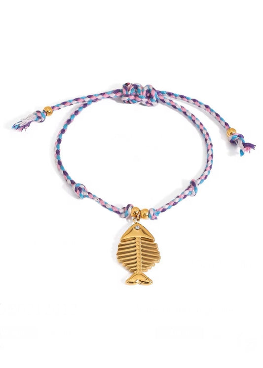 Playa Charm Bracelet Purple Fish