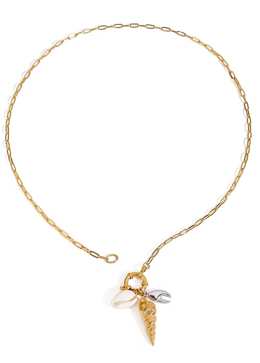 Shore break Necklace Two tone