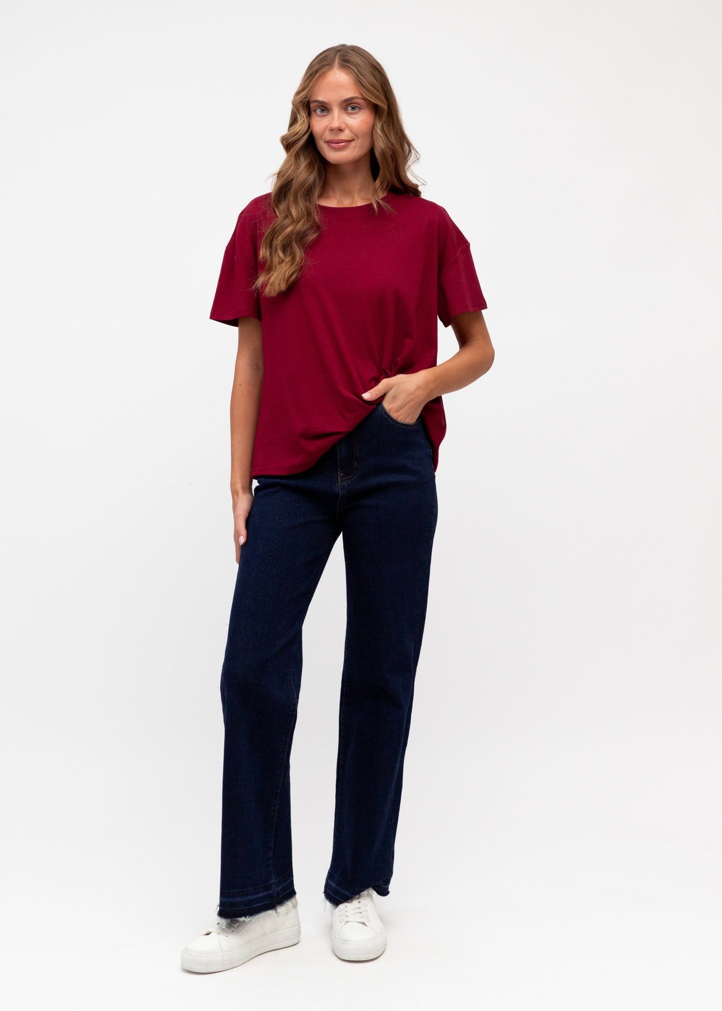 Easy Tuck Tee |  Wine